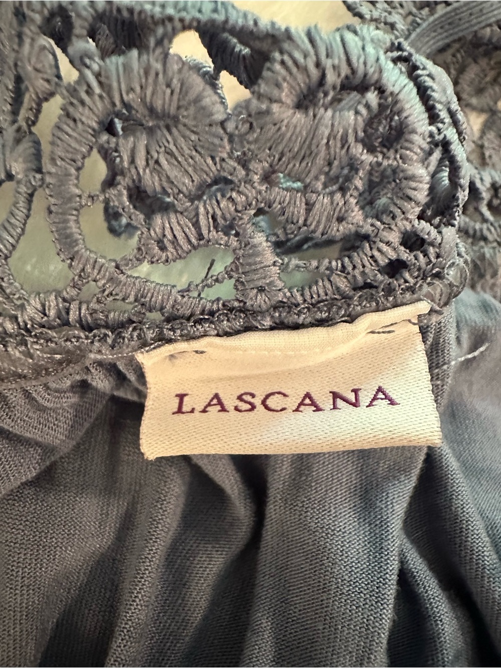 Lascana Crochet-Yoke Scoop Neck Top. - Picture 3 of 5
